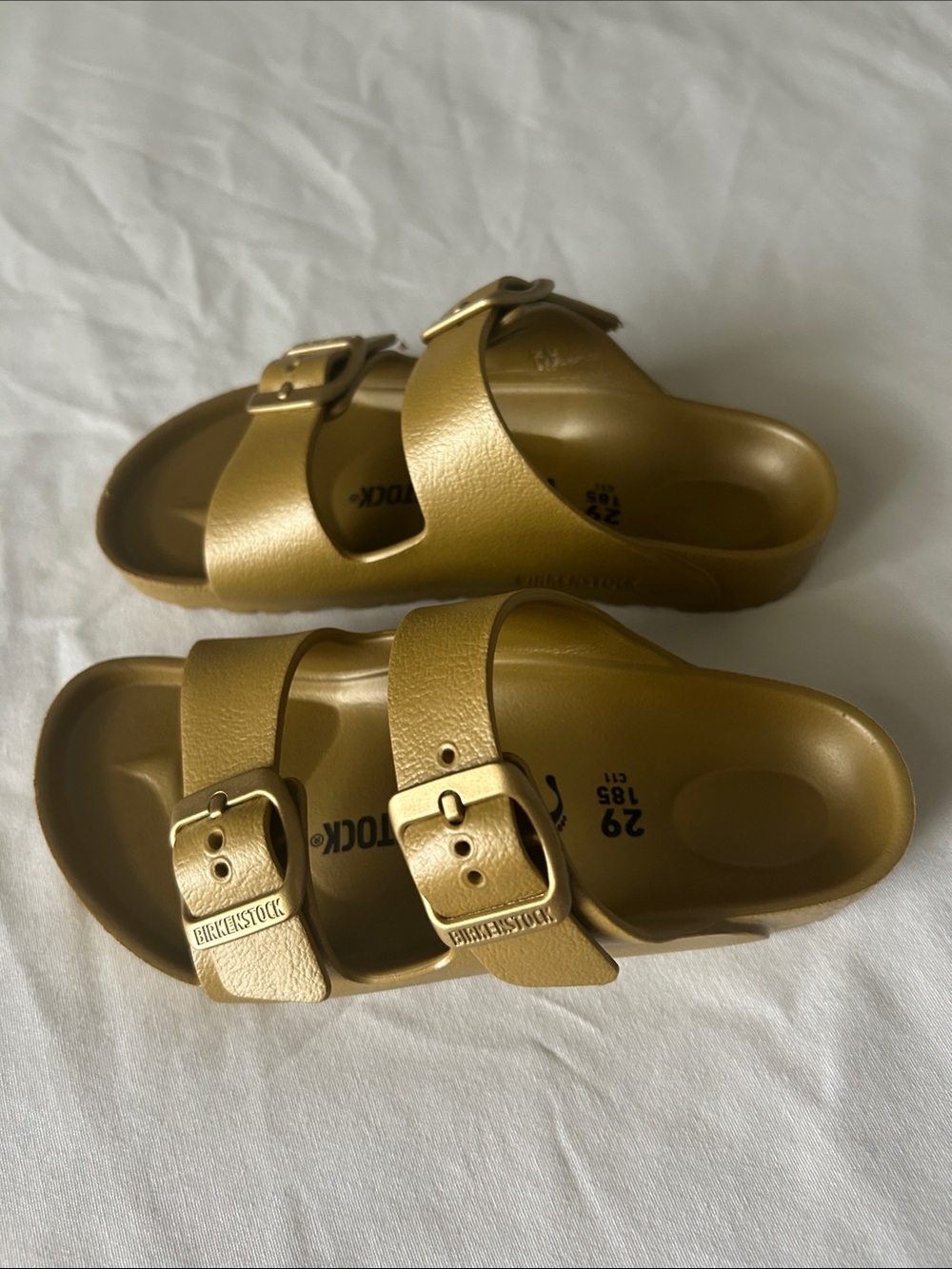 Birkenstock Kids Arizona Sandals in Metallic Gold - Picture 4 of 12
